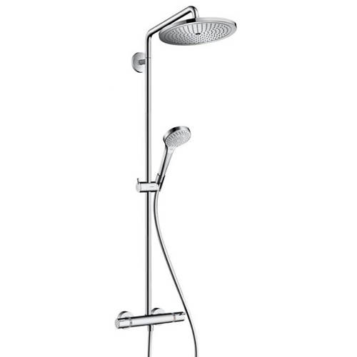 Hansgrohe Croma Select 280 Air 1 Jet Showerpipe Pack With Ecosmart.