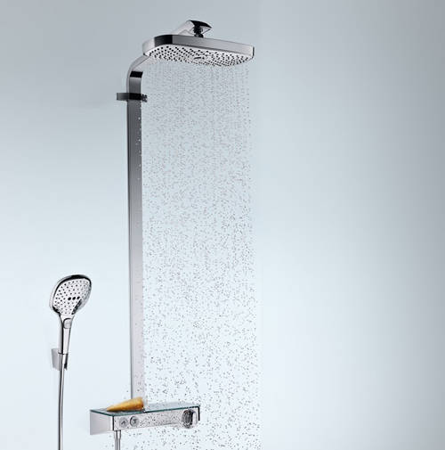 Hansgrohe Raindance Select E 300 2 Jet Showerpipe Pack (Chrome).