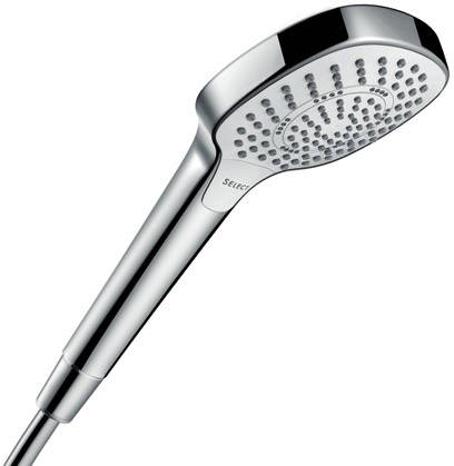 Example image of Hansgrohe Croma Select E Eco Semipipe Shower Pack (White & Chrome).