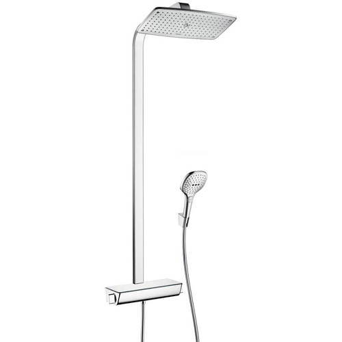 Hansgrohe Raindance Select E 360 1 Jet Ecosmart Showerpipe Pack.