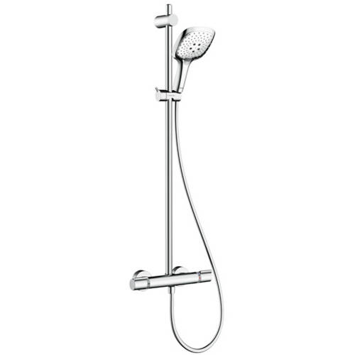 Larger image of Hansgrohe Raindance Select E 150 Semipipe Shower Pack (Chrome).