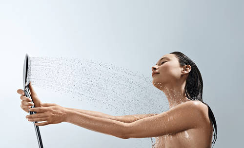 Example image of Hansgrohe Raindance Select E 150 Semipipe Shower Pack (Chrome).