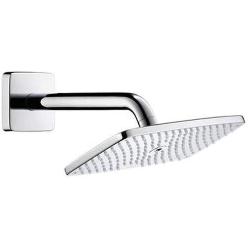 Hansgrohe Raindance E 240 1 Jet Shower Head & Arm (250X150mm, Chrome).