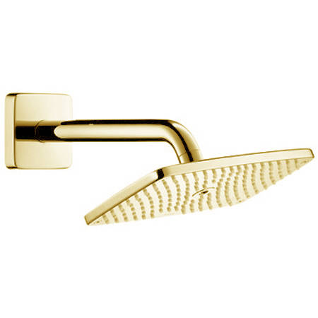 Hansgrohe Gold Raindance E 240 1 Jet Shower Head & Arm (Polished -Optic).