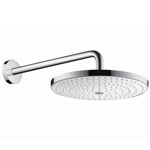 Hansgrohe White Raindance S 300Mm 2 Jet Shower Head & Arm ( & Chrome).