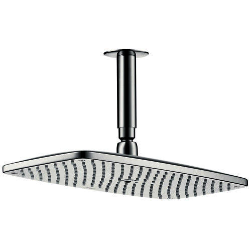 Hansgrohe Black Raindance E 240 Shower Head & Arm (Polished Chrome).