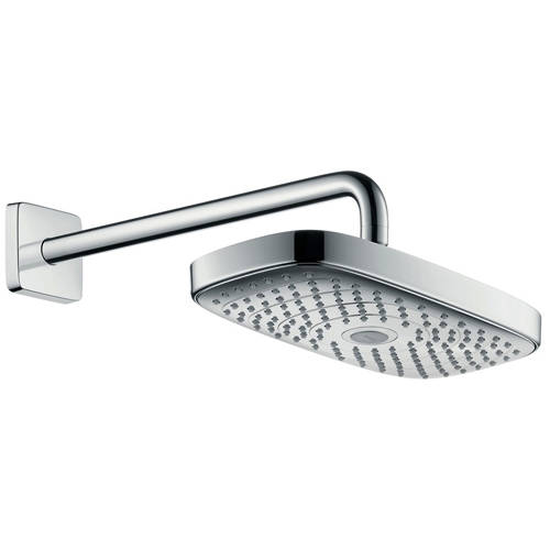 Hansgrohe Raindance E 300 2 Jet Shower Head & Arm (300X160mm, Chrome).