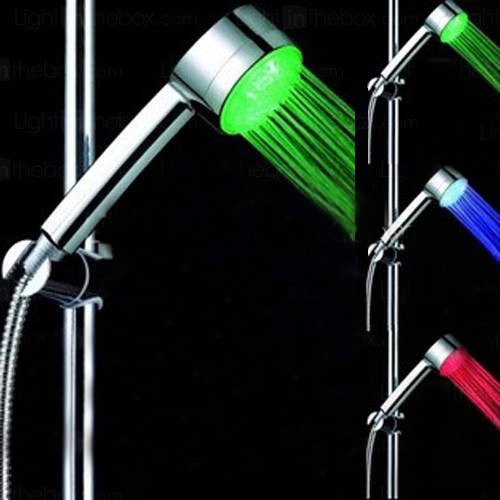 Example image of Hydra LED Shower Handset With LED lights (Chrome).