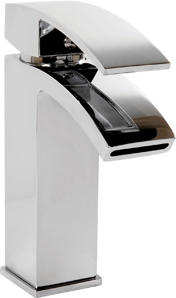 Larger image of Hydra Asti Waterfall Mono Basin Mixer Tap With Click Clack Waste.