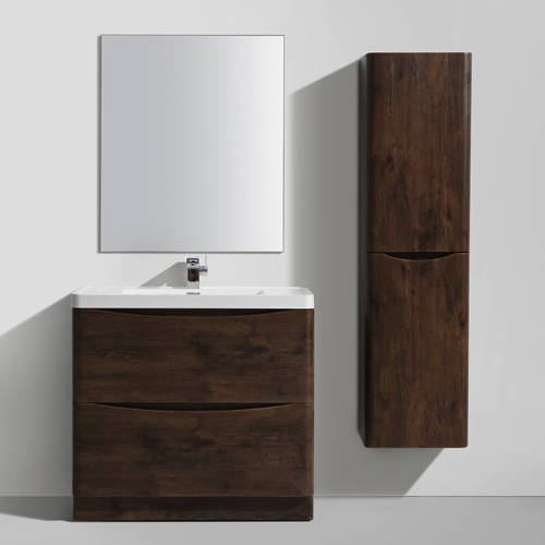 Larger image of Italia Furniture Bali Bathroom Furniture Pack 02 (Chestnut).