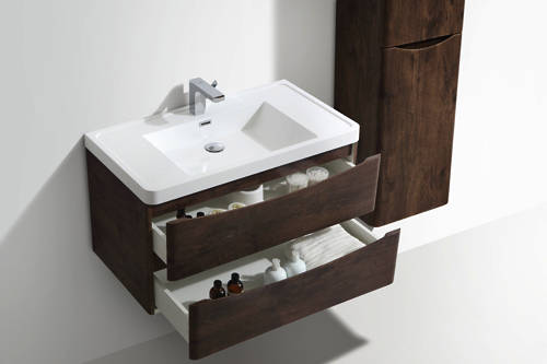 Example image of Italia Furniture Bali Bathroom Furniture Pack 12 (Chestnut).