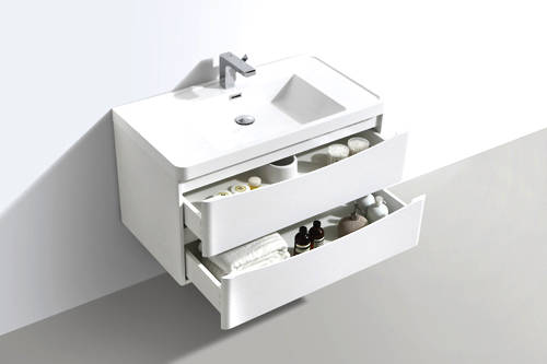 Example image of Italia Furniture Bali Bathroom Furniture Pack 01 (Gloss White).
