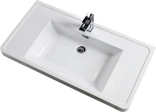 Example image of Italia Furniture Bali Bathroom Furniture Pack 02 (Gloss White).