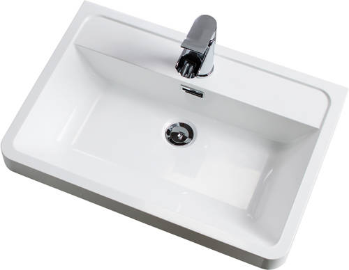 Example image of Italia Furniture Bali Bathroom Furniture Pack 03 (Gloss White).