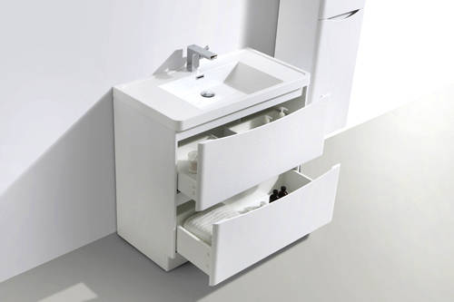 Example image of Italia Furniture Bali Bathroom Furniture Pack 05 (Gloss White).