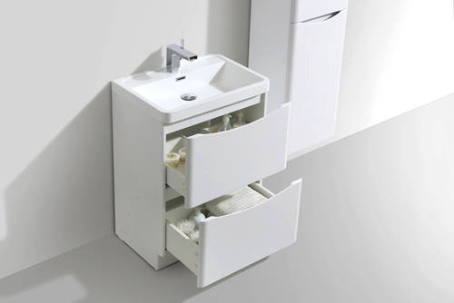 Example image of Italia Furniture Bali Bathroom Furniture Pack 06 (Gloss White).