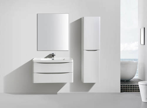 Example image of Italia Furniture Bali Bathroom Furniture Pack 01 (White Ash).