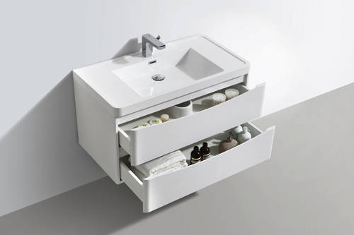 Example image of Italia Furniture Bali Bathroom Furniture Pack 01 (White Ash).