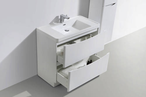 Example image of Italia Furniture Bali Bathroom Furniture Pack 05 (White Ash).