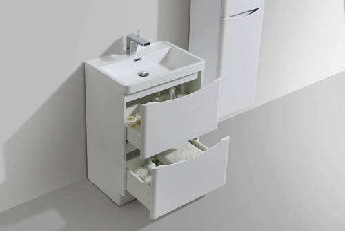 Example image of Italia Furniture Bali Bathroom Furniture Pack 06 (White Ash).