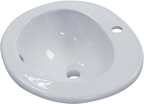 Larger image of Hydra Vanity Basin (1 Tap Hole).  Size 510x450mm.