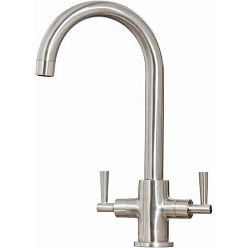 Larger image of Hydra Bruges Kitchen Tap With Swivel Spout (Brushed Steel).
