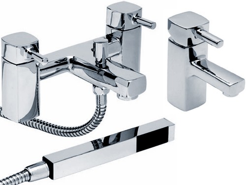 Larger image of Hydra Chester Basin & Bath Shower Mixer Tap Set (Free Shower Kit).