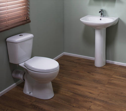 Example image of Oxford En Suite Bathroom Pack With 900mm Quadrant Enclosure & Tray (4mm).