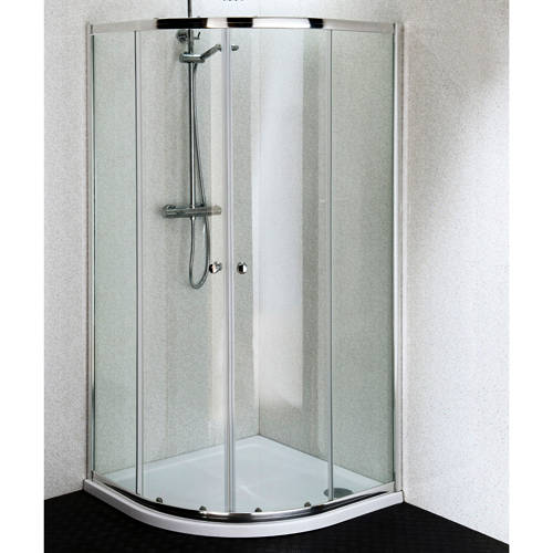 Example image of Oxford En Suite Bathroom Pack With 900mm Quadrant Enclosure & Tray (4mm).