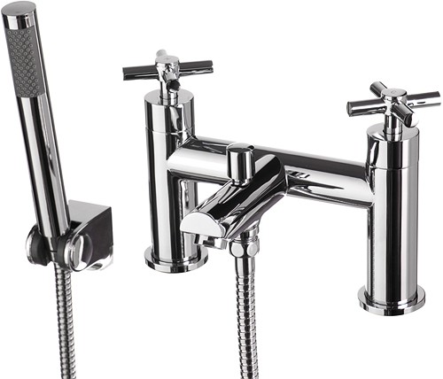 Larger image of Hydra Coast Bath Shower Mixer Tap With Shower Kit (Chrome).
