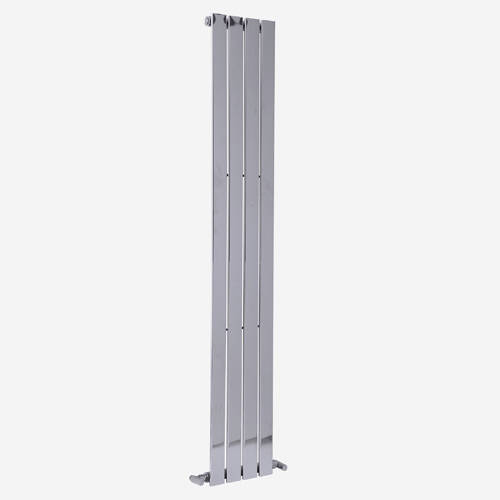 Larger image of Oxford Motif Vertical Flat Panel Radiator 1800x300mm (Chrome).