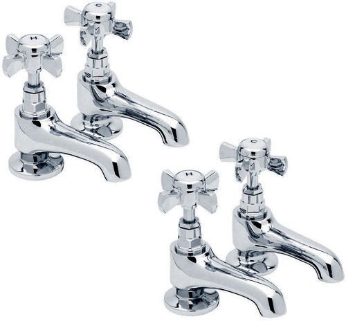 Larger image of Hydra Eton Basin & Bath Tap Set (Chrome).