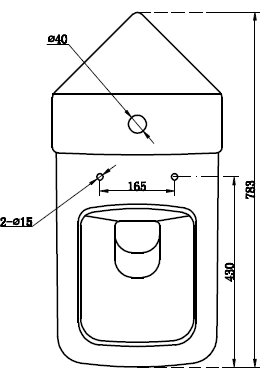 Technical image of Oxford Fair Corner Toilet With Cistern & Slimline Seat (WRAS).