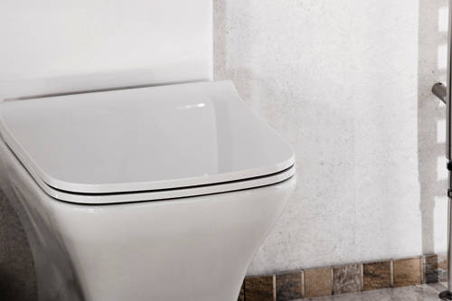 Example image of Oxford Fair Slimline, Top Fixing Toilet Seat (White).