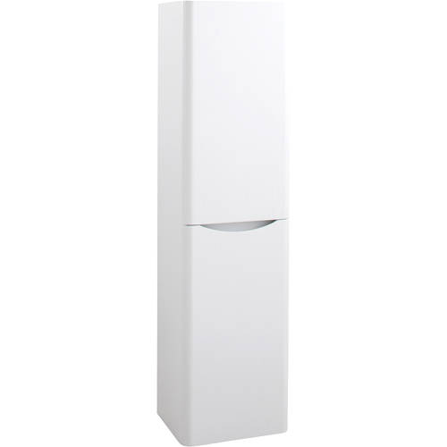 Larger image of Italia Furniture Wall Mounted Bathroom Storage Unit (Gloss White).