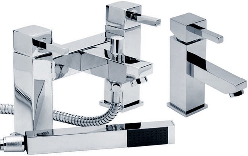 Larger image of Hydra Grange Basin & Bath Shower Mixer Tap Set (Free Shower Kit).