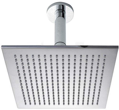 Larger image of Hydra Showers 300mm Large Square Shower Head & Ceiling Mounting Arm.