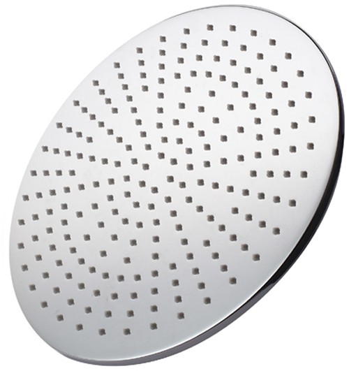 Example image of Hydra Showers 300mm Large Round Shower Head & Ceiling Mounting Arm.