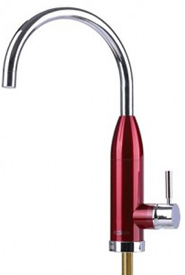 Larger image of Hydra Electric Deluxe Instant Heated Water Kitchen Mixer Tap (Red).