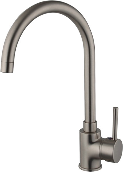 Larger image of Hydra Chloe Kitchen Tap With Swivel Spout (Brushed Steel).