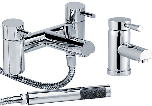 Larger image of Hydra Malton Basin & Bath Shower Mixer Tap Set (Free Shower Kit).