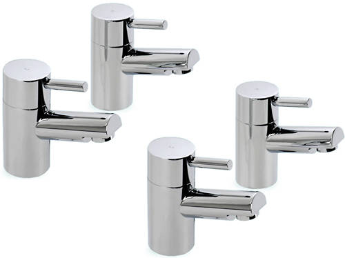 Larger image of Hydra Malton Basin & Bath Taps Pack (Chrome).