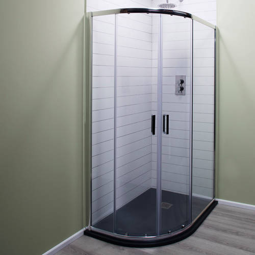 Larger image of Oxford 1000x800mm Offset Quadrant Shower Enclosure (6mm, LH).