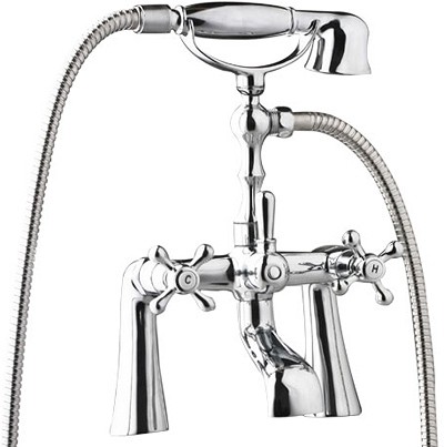 Larger image of Hydra Oxford 3/4" Bath Shower Mixer Tap With Shower Kit (Chrome).