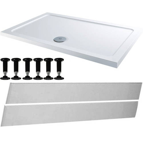 Larger image of Tuff Trays Rectangular Easy Plumb Stone Resin Shower Tray 900x800mm.