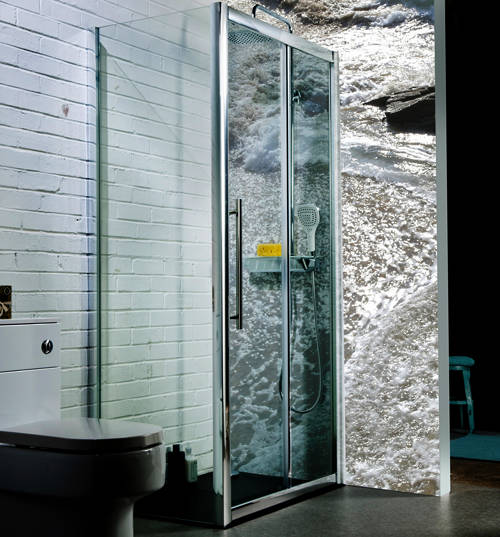 Example image of Oxford 1000x900mm Shower Enclosure With Sliding Door (8mm Glass).