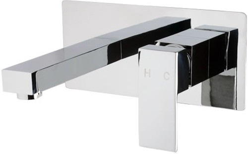 Larger image of Hydra Shaw Wall Mounted Basin Mixer Tap (Chrome).