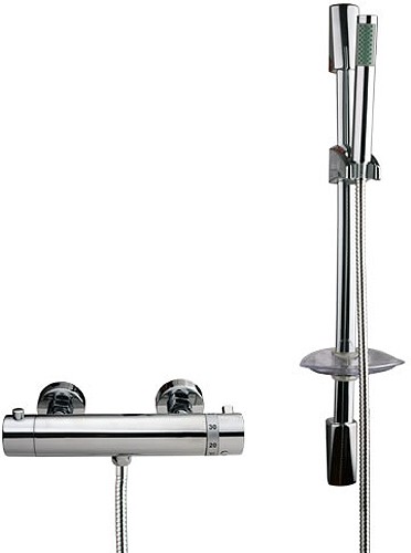 Larger image of Hydra Showers Thermostatic Bar Shower Valve With Shower Kit.