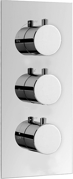 Example image of Hydra Showers Triple Thermostatic Shower Set, Handset & Round Head.