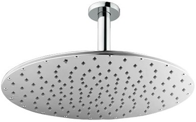 Larger image of Hydra Showers Extra Large Round Shower Head & Arm (400mm, Chrome).